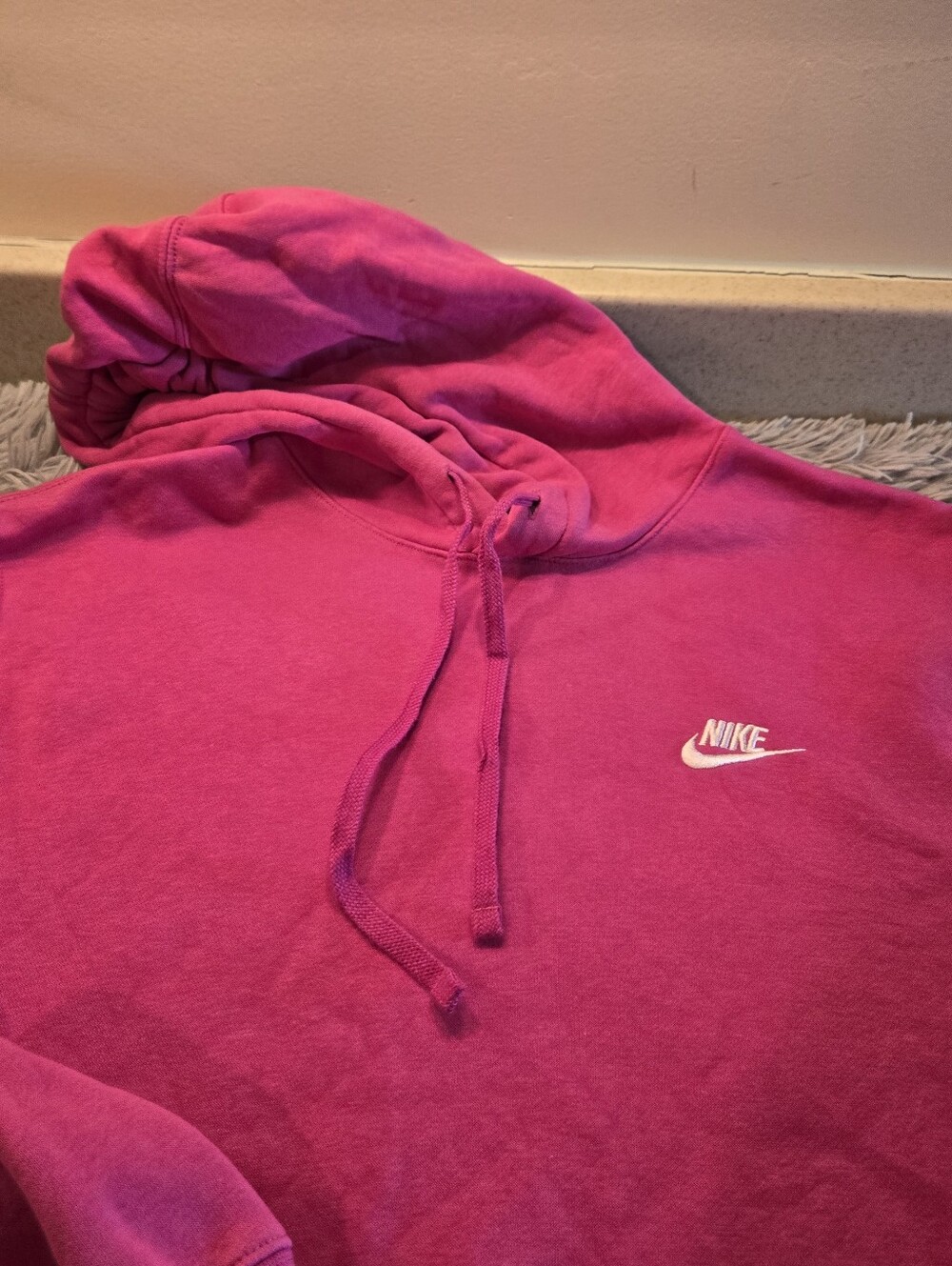 Nike Pink Pullover Hoodie with Swoosh Size Large - Picture 7 of 15